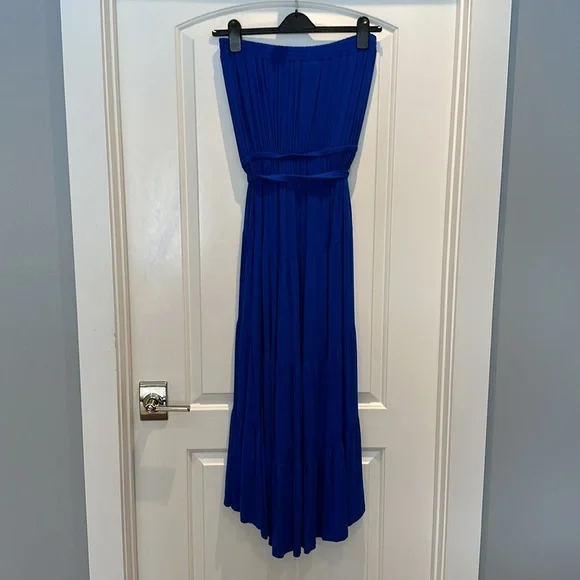 NWOT La Blanca Draped Strapless Tie Waist Cover-Up Dress - Picture 3 of 6